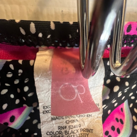 2 piece Black and Pink Watermelon Print Bikini set - Picture 8 of 10